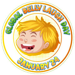 Wall Mural - Global Belly Laugh Day Banner Design