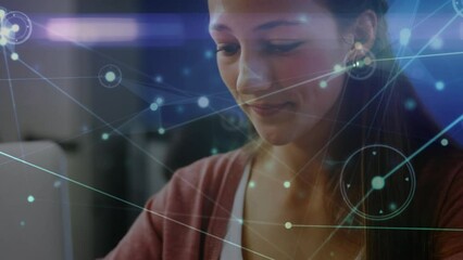 Poster - animation of network of connections over biracial female student