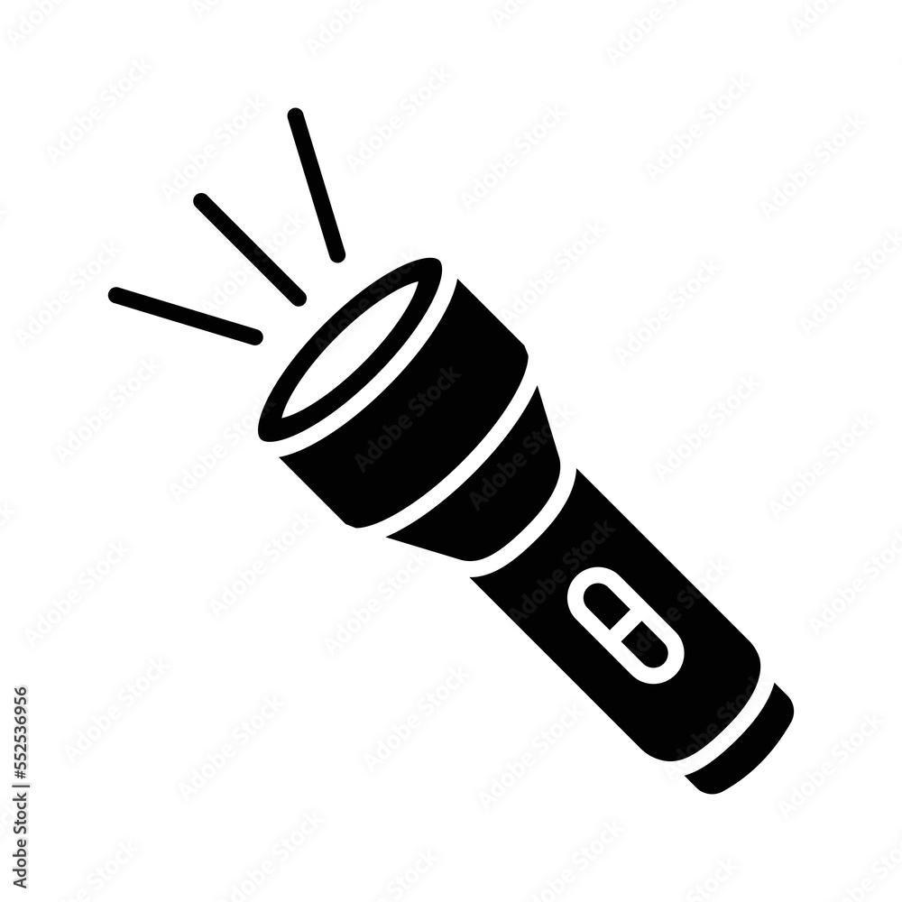 flashlight icon vector design template in white background Stock Vector ...