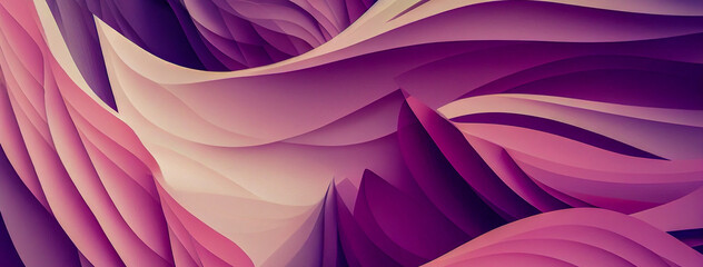 Poster - abstract purple panorama background, Generative AI Illustration