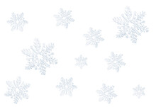3d Illustration, Christmas Frozen Snowflake Set