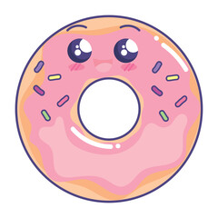 Canvas Print - sweet donut kawaii