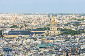 Wall Mural - Golden dome of the Hotel des Invalides and rooftops of Paris, France