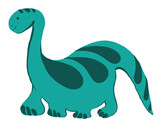 Fototapeta Dinusie - green dinosaur illustration PNG