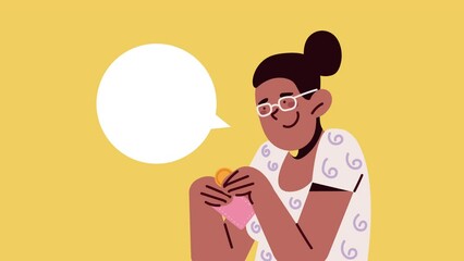 Poster - woman with coin economy animation