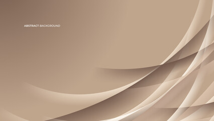 Elegant pastel light brown abstract background combined with transparent object and simple gradient.