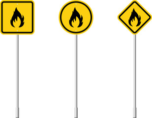 Gas station sign vector illustration. Warning symbol. Gas station warning road sign.