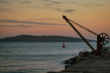 Sunset at the port