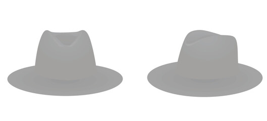 Wall Mural - Grey cowboy hat. vector illustration