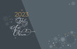 © Guillermo - Banner de feliz ano novo de 2023. Recurso gráfico de tipo de cartão. bandeira ou estandarte