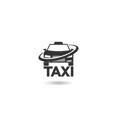 Canvas Print - Taxi logo circle with shadow