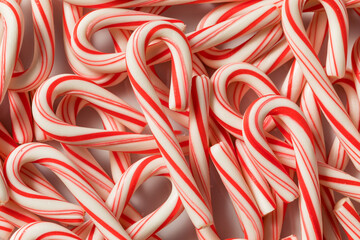 Wall Mural - Red and White Peppermint Mini Candycanes