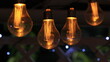 Solar lamps shining in the evening in the garden gazebo.
Lampy solarne świecące wieczorem w altanie ogrodowej.