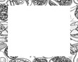 © TrishaMcmillan - Vector food menu template, Latin american cuisine. Hand drawn black and white vintage sketchs of Mexican food.