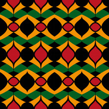 Black History Month Seamless Vector Pattern, Repeating Texture. Background Wallpaper Or Paper.