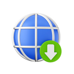 Fototapete - download file data 3d render icon illustration