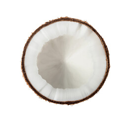 Wall Mural - Coconut Half isolated on transparent png