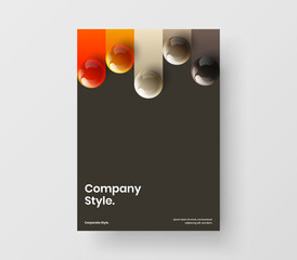 Canvas Print - amazing flyer vector design concept. original 3d spheres handbill illustration.