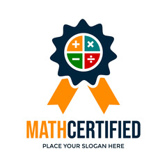 math certified vector logo
