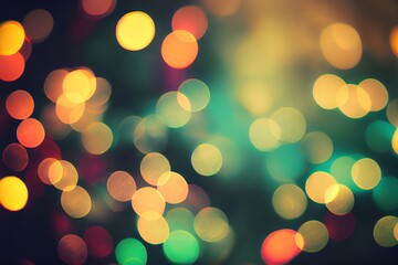 Abstract colorful bokeh background. Holiday, celebration background. Generative art