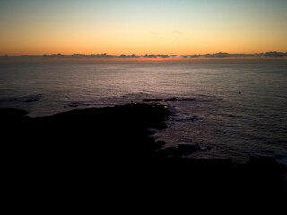  Sunrise over Shark Island, Fingal Bay, NSW, Australia