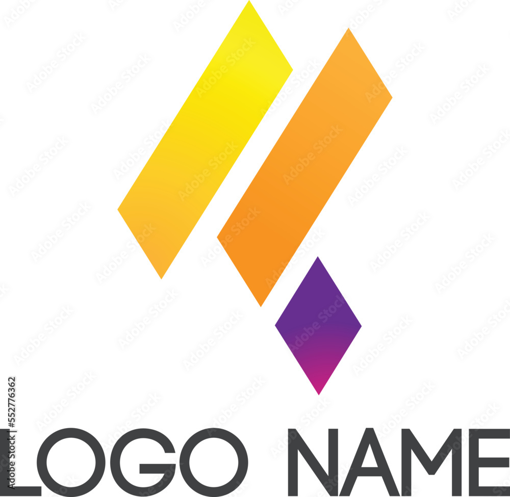logo design in graph and chart shape. Stock Vector | Adobe Stock