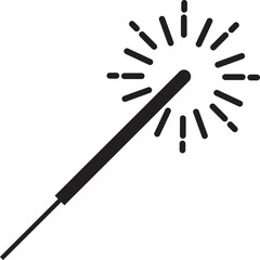 Wall Mural - Laser beam icon on white background. sparkler sign. flat style.