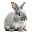cute adorable fluffy rabbit isolated on transparant background