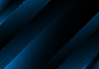 Poster - abstract hi-tech background black blue gradient There is a dotted line on top.