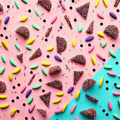 Wall Mural - pattern with confetti