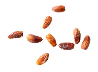 Sticker - Dried dates isolated on white background.