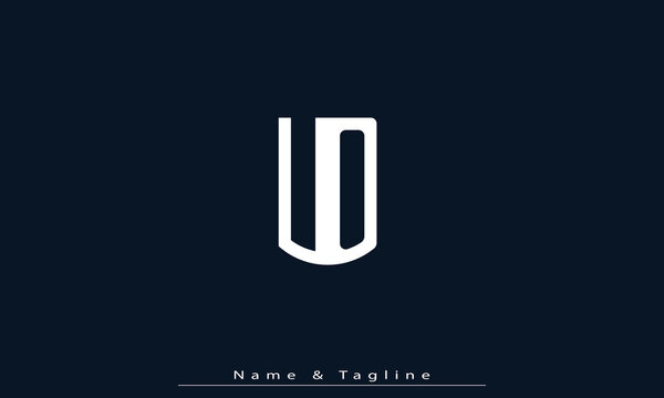 Alphabet letters Initials Monogram logo UO , OU