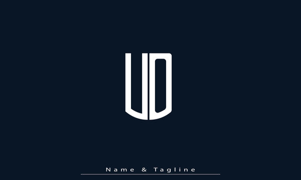 Alphabet letters Initials Monogram logo UO , OU