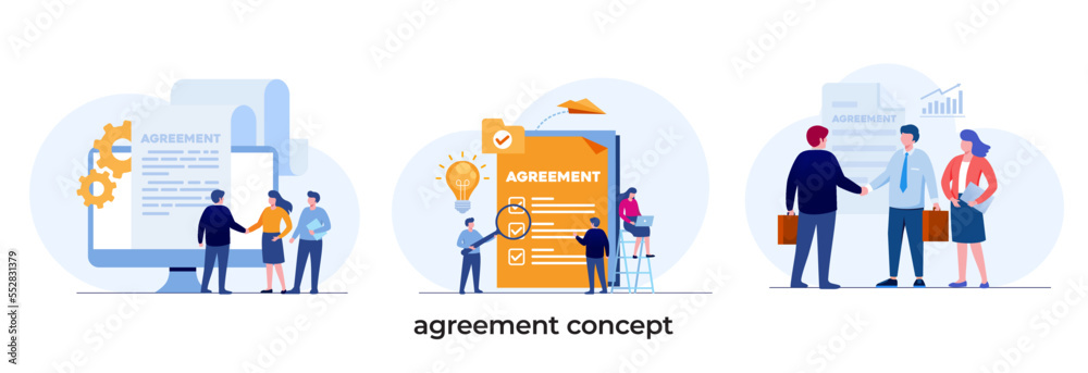 agreement concept, collaboration business, contract entrepreneur ...