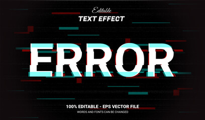 Wall Mural - error glitch editable text effect