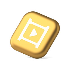 Poster - video film multimedia content play button digital player broadcasting symbol application website ico