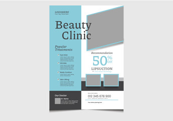 Beauty Clinic multipurpose modern minimal digital latest professional Flyer vector design business template layout