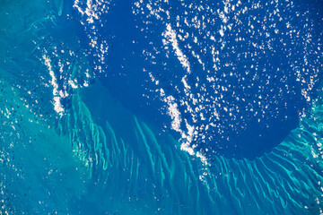 Wall Mural - turquoise and blue waters in the caribbean. digital enhancement. elements by nasa