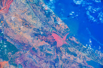 Wall Mural - madagascar from space. digital enhancement. elements by nasa