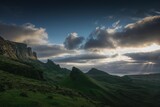 Fototapeta Na ścianę - Quiraing valley at the morning, Isle Of Skye, Scotland
