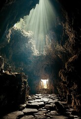 Canvas Print - Fantasy Cave, Temple