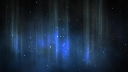 Wall Mural - space blue lights and particles atmosphere 4k loop features a dark blue space atmosphere with partic