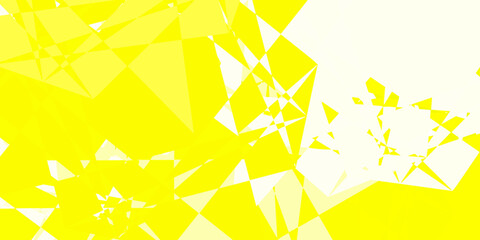 Light Yellow vector template with triangle shapes.