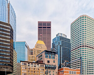 Sticker - Modern Buildings in Downtown Boston