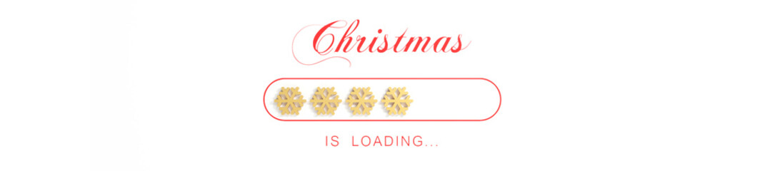 Wall Mural - Merry Christmas loading concept with candy cane. 3d illustration