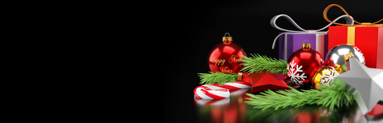 Wall Mural - Merry Christmas loading concept with candy cane. 3d illustration