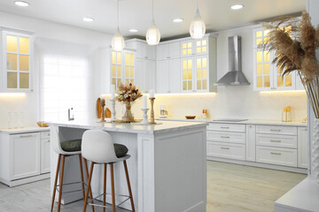 Sticker - Luxury kitchen interior with new stylish furniture