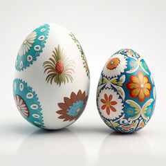 Wall Mural - Handmade and decorative Easter egg with texture and painting in resin, marble, stone and chocolate. Details and volumes