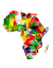 Wall Mural - abstract polygonal geometric design map of africa