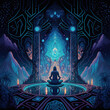 © Ian - Psychedelic Astral Meditation - Trippy Spiritual Illustration - Generative AI